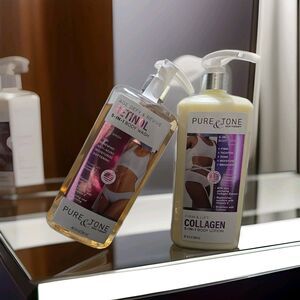 2 Pack Pure‎ & Tone Retinol Body Wash + Collagen Body Lotion 5-in-1  32oz  NEW